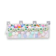 Wall-Mounted Bathtub Toy Organizer, 3 Compartment Shower Toy Holder With Wide Openings & Adhesive Hooks, Large Capacity Storage For Bath Toys Bathroom Accessories Back To School
