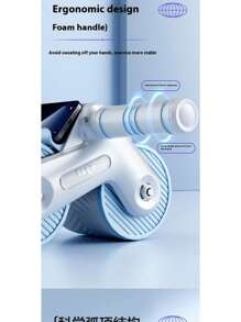 Abdominal Wheel Roller, Self-Reviving Fitness Equipment, Beginner Home Gym Gear, Noise-Proof Recoil Design, Max Load 100kg, Ab Workout Tool