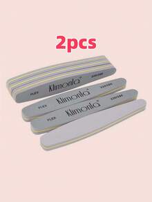 Klimonla 4pcs Dual-Sided Gray Nail Buffer Blocks, Sponge Nail Files, Professional Manicure Tools For Acrylic Nails, Best Natural Nail Care. - Grey - View 8