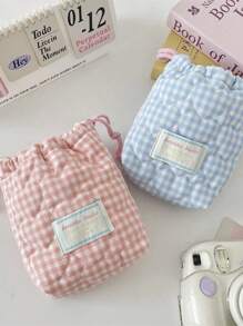 1个可爱绗缝相机包，CCD收纳包，相机包，柔软材质，防摔防尘，小巧便携，适合存放黑卡相机，简约便携，防摔防刮，多用途，适合户外使用，相机配件旅行必备，邮轮必备，宿舍必备，生日礼物，伴娘礼物，母亲节礼物，教师节礼物，情人节礼物 - 彩色 - 查看 8