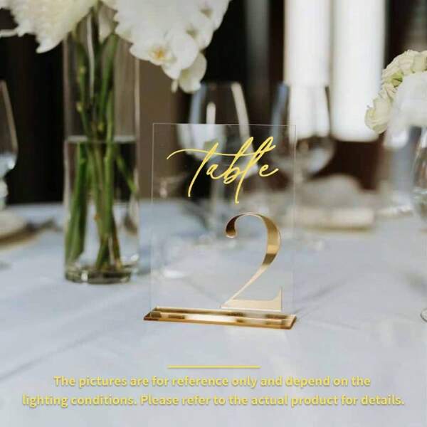 Transparent Wedding Table Numbers, 3D Table Numbers, Wedding Decor, Seat Placement Cards (Need Manual Assembly For DIY)