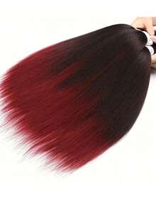 3 件预拉伸编织发 26 英寸自然黑发柔软预拉伸直发合成辫子 Yaki 纹理接发