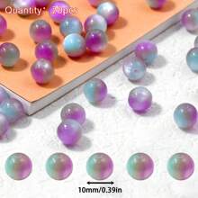 20/30 piezas de cuentas acrílicas arcoíris AB iridiscentes - cuentas espaciadoras redondas, adecuadas para joyería hecha a mano, pulseras y llaveros DIY, materiales para hacer joyas