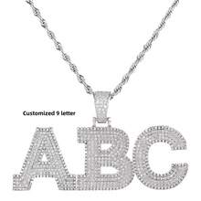 Customized Hip-Hop Style Letter Pendant Necklace-DIY Three-Layer Full Diamond Copper Inlaid AAA Zirconia Letter Pendant-Men's Jewelry-18k Gold-Plated-Synthetic Zirconia-Copper Body - Multicolor - View 25