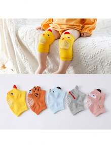 2 pares de rodilleras y coderas para niños, juego de equipos de protección de goma punteados antideslizantes para gatear, primavera/verano