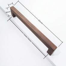 黑胡桃木方管橱柜拉手简约北欧实木衣柜抽屉拉手厨房家具把手