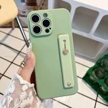 Llavero, Cordón para el cuello. 1 pieza de funda de teléfono de silicona suave con color líquido y forro de terciopelo lujoso para Apple/Honor/Redmi IP16 Pro Max, 15 Pro Max, S23 Ultra, S24 Ultra 5G