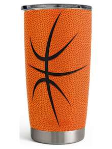 20 Oz Tumbler Mug, Stainless Steel Insulated Coffee Travel Tumbler Mug With Lid, Christmas Birthday Gift For Mom Dad Friends Bestie - Bóng rổ - Xem 1