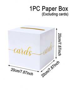 1 件优雅的白色金箔卡盒，带插槽的铂金婚礼卡盒，完美的婚礼礼物，婴儿洗礼，婚礼现金盒架，婴儿洗礼，周年纪念，生日派对，毕业典礼桌中心装饰，婚礼装饰，装饰中心装饰，房间装饰，派对上新娘最喜爱的，夏季礼物海滩用品 - 白金 - 查看 5