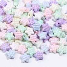 20 Pcs Colorful Acrylic Beads, Heart Star Spacer Beads, Suitable For Bracelet, Necklace Making, Earring Pendants, Jewelry DIY Accessories