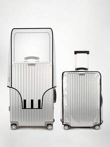 1 件 PVC 可拆卸通用超透明行李箱罩、行李箱罩、旅行行李箱防尘罩、旅行行李箱保护罩和带轮行李箱罩 - 無色 - 查看 4