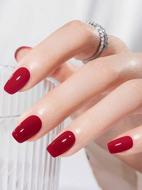 2025 New 10ml Water-Based Nail Polish, Which Can Be Torn And Pulled Without Peculiar Smell, Red Is Suitable For Summer And Autumn - Suitable For Women And Girls, And Can Do It Yourself