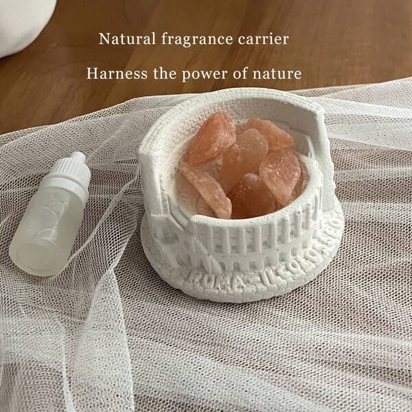 Diffusore di aromi in pietra a forma del Colosseo Romano - elegante portabasette aromatici per camera da letto/ufficio, set regalo di lusso per la casa con oli essenziali, decorazione di aromi minerali di pregio