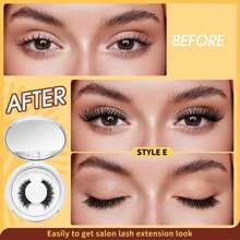 1 Pair/Set CC Curl Magnetic False Eyelashes Kit With Professional Tweezer, Reusable, No Glue Needed, Suitable For Lazy Ones, Natural Manga Lash Brush Design, 3D Volume Fake Lash Strips For Lovely Eye Lift Look, Suitable For Daily Wear, Work, Study, Travel, Party, Women's Gift, Women's Christmas Gift Strip Lashes,Lashes,Eyelashes,Fake Lashes