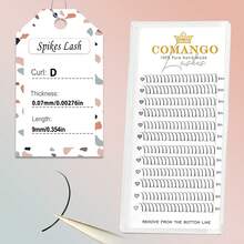 CoMango 240 簇纤细尖刺睫毛 Manga 睫毛簇 哑光黑色 自然俄罗斯浓密睫毛延长 0.07 C D 卷曲混合托盘 A/M 形状 预制纤细扇形 单根假睫毛 睫毛簇，睫毛簇，单根睫毛，睫毛，假睫毛 - 黑色 - 查看 17