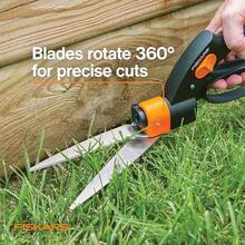 Shear Ease - Cuchillas de Acero Inoxidable de 5 Pulgadas - Tijeras de Corte de Plantas de Hoja giratoria de 360 Grados - Tijeras de jardín y Cortador de zacate, Negro - 1 - Ver 3