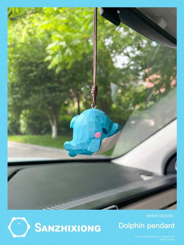 1 pieza Adorno de ballena para espejo retrovisor del automóvil, accesorio de interior de coche