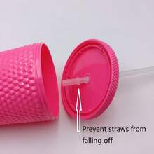 3PCS 1100ML+700ML+400ML Durian Shape Cup Set, Large Capacity Cups With Lids & Straws, Practical & Aesthetically , Suitable For Travel, Outdoor, Camping, Fitness, Office, Ideal For Holidays, Birthday, Anniversary Gifts - Multicolor - View 6