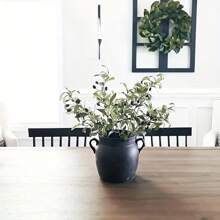 2/3pcs Lifelike Artificial Olive Branches - Realistic Plastic Greenery Stems With 6 Forks, Perfect For Vase Filling & Desktop Accent, Ideal For Home Decor, Room Decor, Garden Decor, Wedding Bouquets And Birthday Gifts