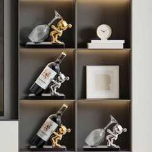 1pc Creative High-End Living Room Wine Rack, Decorative Wine Cabinet, Entrance Hall, Dining Table, TV Stand Decor - Multicolor - View 4