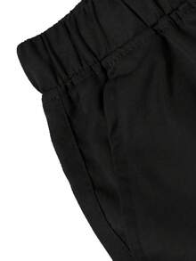 1pc Men Multi-Pocket Cargo Pants, Spring/Summer Casual, Beach, Daily, Running, Outdoor, Loose Fit, Workout, Jogger Straight Trousers - Black - View 3