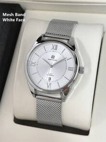 Pablo Raez 1 Đồng hồ đeo tay nam dành cho quý ông, thép không gỉ mạ IPS màu bạc, vỏ màu nâu và đen sang trọng, mềm mại và thoải mái, chất liệu da sợi nhỏ, thiết kế thanh số La Mã thời trang, có ngày, chống nước 50M, hàng mới AAA, đồng hồ đeo tay thạch anh nam, đồng hồ thể thao, đồng hồ thường ngày, đẹp mắt, chất lượng cao, dành tặng bạn bè hoặc gia đình, quà tặng cho cha, phù hợp cho cuộc sống hàng ngày/công việc/trang trí tiệc tùng, đồng hồ đeo tay, quà tặng sinh nhật - màu nâu - Xem 17