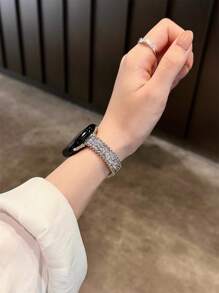 The New Diamond Bracelet Strap Is Compatible With Apple Watch Straps, Compatible With Apple Watch Straps 10/8/9/7/6/5/4/3/2/1 Series, And Compatible With Apple Watch Straps Ultra40mm 44 41 45 49 42 38mm Women's Fashion Bracelet Accessories. It Is Not Stuffy And Comfortable To Wear, Perfectly Fitting The Wrist