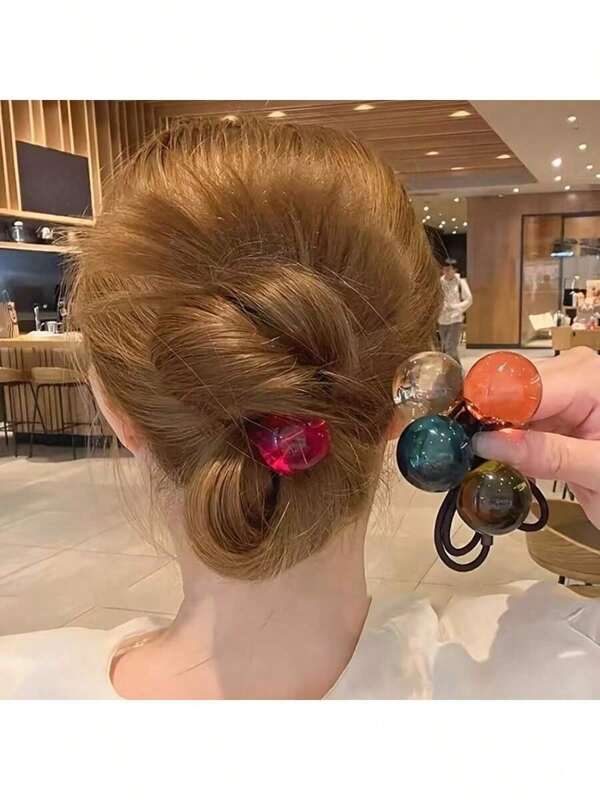 Porta coda di cavallo trasparente in gel elastico durevole, nuovi accessori per capelli di moda per l'estate