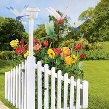 12-Pack Realistic Artificial Dragonfly Garden Stakes Decorations, 3D Waterproof Lifelike Dragonflies On Wooden Stems For Outdoor Indoor Decor - Includes Table Centerpiece, Wall, Post & Micro Landscape Arrangement For Garden, Patio, Home, Shop - 彩色 - 查看 6