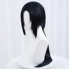 アニメうちはイタチコスプレウィッグうちはイタチロングストレート黒耐熱人工毛コスプレウィッグ - ウィッグのみ - チェックする 5