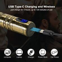 Professional Cordless Hair Clipper For Men - Retro T-Blade Trimmer, Metal Body With LCD Display, Precision Zero Gap Cutting, Rechargeable Haircutting Kit With 4 Guide Combs, USB Rechargeable - Ideal For Barber Shop And Home Use