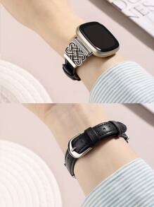 Pulseira Com Nó Celta Compatível Com Fitbit Versa 4/Versa 3/Sense 2/Sense - Acessórios De Pulseira De Reposição De Luxo Premium - Pulseira De Relógio Feminina Fina, Respirável E Confortável - Elegante, Simples E Moderna, Multicolorida - Perfeita Para Negócios/Escritório/Encontros/Casamentos/Festas/Uso Diário - Melhor Presente Para Ela