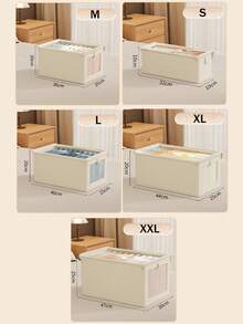 1pc Oxford Cloth Miscellaneous Clothing Storage Box, Dustproof Household Clothing Storage Box, Large Organizing Box With Lid. Clothing Cabinet Storage, Storage, And Organizing Box. Convenient And Practical.