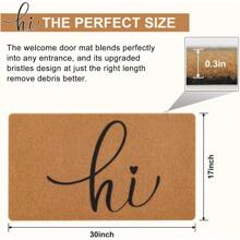 Hi Door Mat Outdoor Indoor Welcome Mats NonSlip Durable Welcome Door Mat Outdoor For Front Door Entrance Resist Dirt Easy To Clean 17 X 30