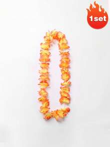 1 件热带花环夏威夷花环、夏威夷草裙舞花环、项圈、颈环、胸环表演派对花环、充满活力的热带项链 - 非常适合派对、夏威夷和特殊庆祝活动、生日、节日、节日派对用品装饰的派对礼物，有多种颜色可供选择 - 彩色 - 查看 16