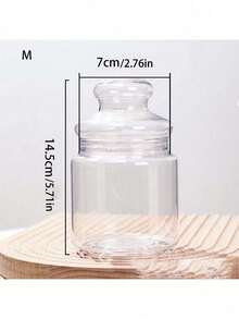 1pc/3pcs Transparent Plastic Cookie & Candy Jar - Airtight Plastic Storage Container For Kitchen, Parties & Gifts - Clear - View 7