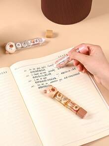 TWINGO 1 Pc Capybara Correction Tape, Featuring A Cute Animal Design, Is A Press-Type Roller Tape Pen, Perfect For All Kinds Of Writing Pages. This Creative Cartoon Correction Tape Is An Ideal Gift For Boys, Girls, And Teachers. - Multicolor - View 9