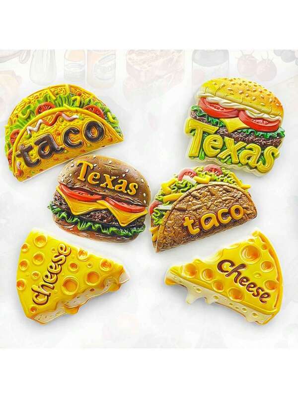 1pc Cute Food Style 3D Refrigerator Magnet, High-Quality INS Style Kitchen Decor Gift, Memorable Souvenir,School Supplies,Back To School