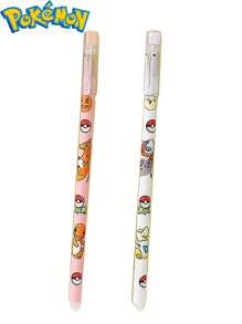 pokemon 1/12pcs Creative Cartoon Shape Straight Erasable Gel Pen, Cute Pet Signature Pen, Fountain Pen Stationery, Perfect Party Gift, Office Supplies, Birthday Gift Toy, Pikachu, Handmade Set, Fashionable, Ideal Gift For Party Collection And Family