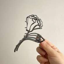 1pc/2pcs/3pcs/5pcs Metal Large Hair Claw Clips For Updo, Hair Clips Fashion Hair Accessories - Tulip - View 4