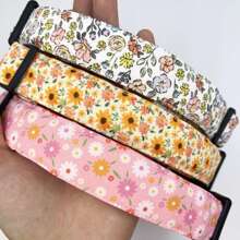 Collier pour chien mignon avec breloque fleur rose jaune blanc collier réglable pour animal de compagnie avec motif floral pour chien femelle mâle petit moyen grand