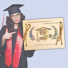 经典风格木质钱包礼品 - 创意木质钱包工艺品 - 毕业贺卡、学生礼金卡、大学生礼物、木质毕业派对贺卡 - 原木色 - 查看 2