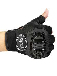 透气耐用短指骑行手套，男女通用，适合户外四季使用 - 彩色 - 查看 5