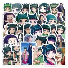 50 Stücke Anime "Die Apothekertagebücher" Aufkleber, süße Cartoonmädchen Aufkleber für Handy Hülle, Gepäck, Notizbücher, Kawaii Graffiti Aufkleber, Schulmaterial, Schulanfang