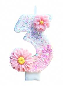 New Double Flower Decorated Numbers 0-9 Birthday Candles, 1st, 2nd, 10th, 11th, 15th, 16th, 18th, 20th, 30th, 40th, 50th, 60th Birthday Candles, Flashing Series, Birthday Cake Candles, Baking Candles, Atmosphere Decor, Suitable For 1-100 Years Old Birthday Party, New Year Party, Bachelor Party, Anniversary, Wedding, Ladies Night