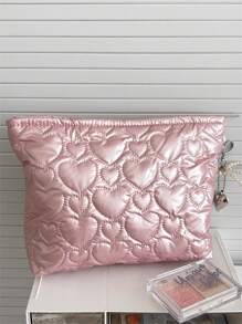 1件装Slouchy Love收纳袋简约绗缝清新防水大容量商务旅行便携手提包 - 彩色 - 查看 13