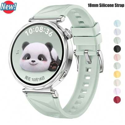 Correa de reloj de silicona de 18 mm compatible con Huawei Watch GT5 de 41 mm, GT5 Pro de 42 mm, reemplazo de correa deportiva compatible con Huawei Watch GT4 de 41 mm, brazalete transpirable