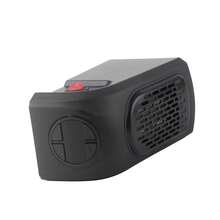 Minicalentador eléctrico con asa Calentador de invierno de sobremesa para el hogar Oficina Protección contra sobrecalentamiento -Calentamiento rápido, Con mando a distancia - Negro - Ver 10