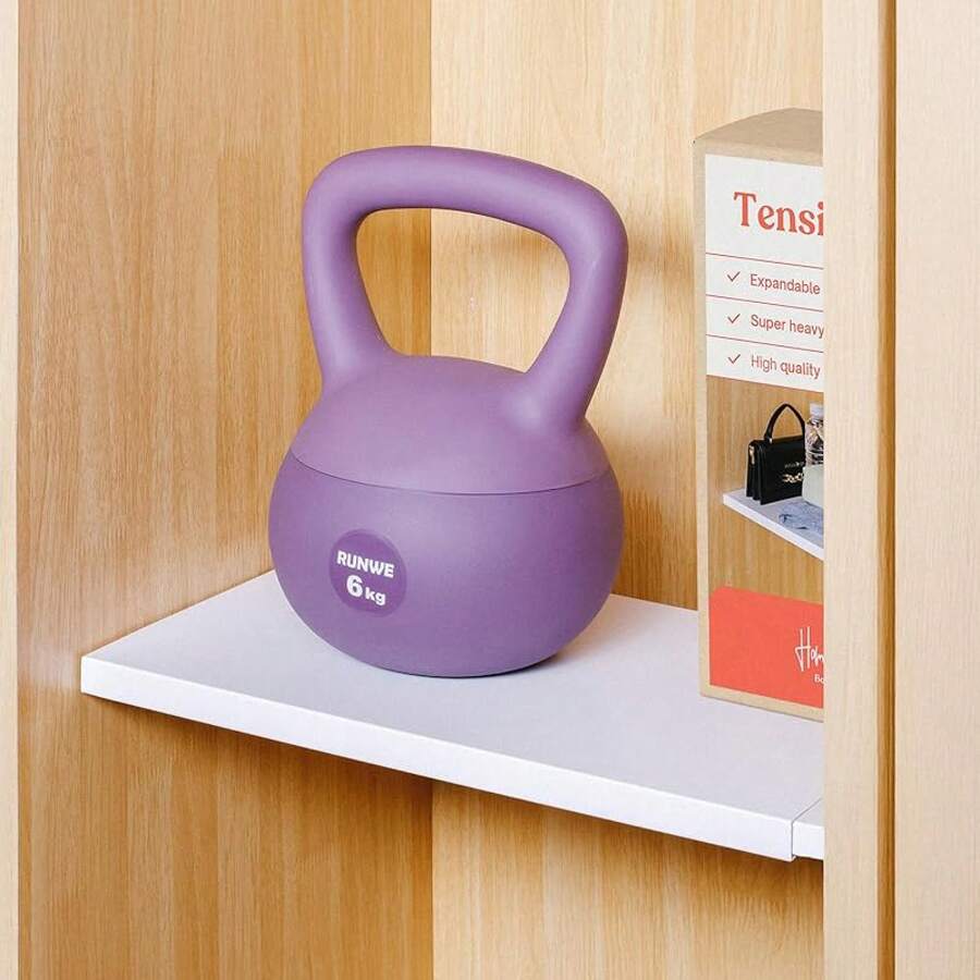Tension Rod Shelving Expandable Closet Tension Shelf Storage Rack - No Drill Cabinet Tension Rod Shelf Closet No-Slip | Shelves Cabinet (NO Screw Installation) - 中號(17吋- 27.5吋) - 查看 1
