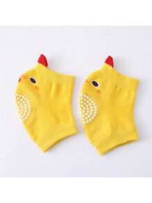 2 pares de rodilleras y coderas para niños, juego de equipos de protección de goma punteados antideslizantes para gatear, primavera/verano